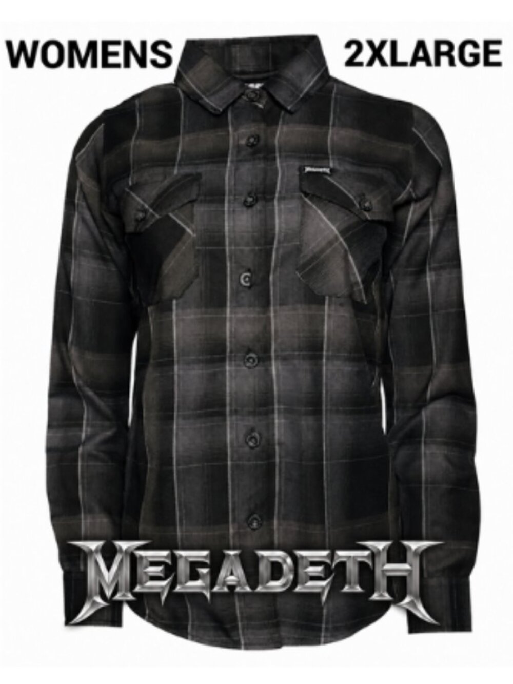 DIXXON x MEGADETH Collab limited Edition Flannel Shirt - Women's 2XL